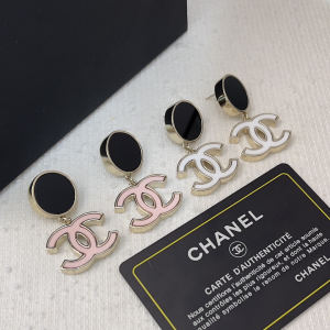 Chanel CC Logo Pendant Earrings 