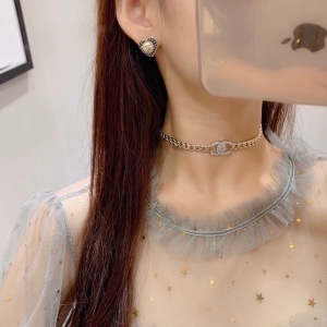 Essenceofluxury Womens Jewelry Chanel CC Crystals Heart Earrings A39PP180 AA201402