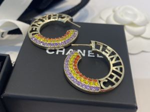 Essenceofluxury Womens Jewelry Chanel Rainbow Crystals Earrings A39PP180 AA201399