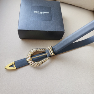 Essenceofluxury Womens Belts Saint Laurent YSL Leather Belt 30MM A175PP240 AA201633