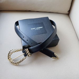 Essenceofluxury Womens Belts Saint Laurent YSL Leather Belt 30MM A175PP240 AA201633