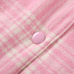 Essenceofluxury Womens Clothing Miu Miu Check Plaid Down Jacket Pink SML A155PP880 AA201575