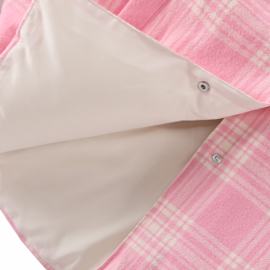 Essenceofluxury Womens Clothing Miu Miu Check Plaid Down Jacket Pink SML A155PP880 AA201575