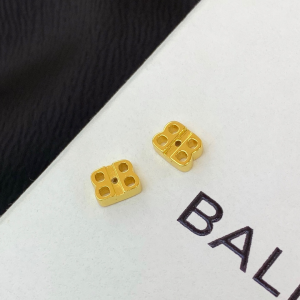Essenceofluxury Womens Jewelry Balenciaga Pearls BB Stud Gold Earrings A205PP180 AA201647