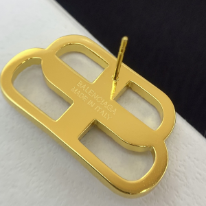 Essenceofluxury Womens Jewelry Balenciaga Pearls BB Stud Gold Earrings A205PP180 AA201647