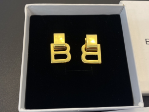 Essenceofluxury Womens Jewelry Balenciaga Gold BB Earrings A39PP180 AA201682