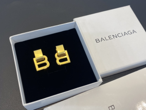 Essenceofluxury Womens Jewelry Balenciaga Gold BB Earrings A39PP180 AA201682