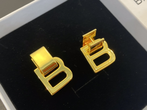 Essenceofluxury Womens Jewelry Balenciaga Gold BB Earrings A39PP180 AA201682