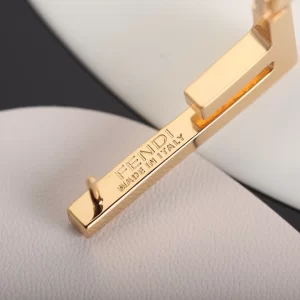 Essenceofluxury Womens Jewelry Fendi Gold Baguette FF Logo Earrings A39PP180 AA201680