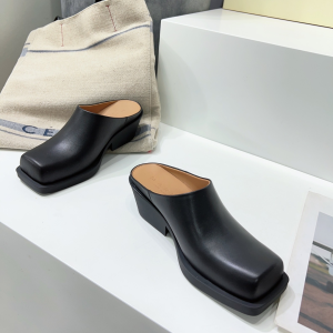 Armani Leather Mule Black 