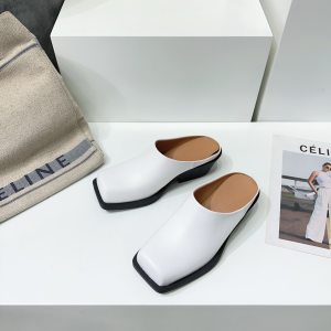 Essenceofluxury Womens Shoes Armani Leather Mule in White 35 To 40 A151PP480 AA201807