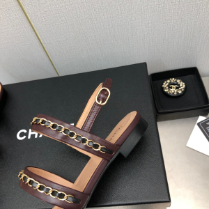 Essenceofluxury Womens Shoes Chanel Leather Flat Sandals in Brown 35 To 41 A151PP480 AA201837