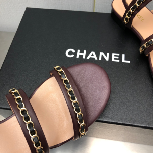 Essenceofluxury Womens Shoes Chanel Leather Flat Sandals in Brown 35 To 41 A151PP480 AA201837