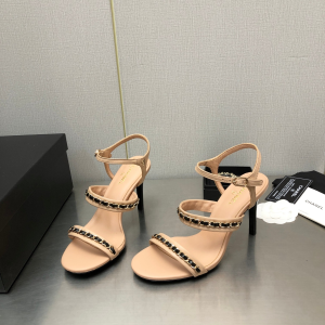 Chanel Leather Sandals Beige 