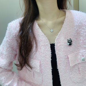 Essenceofluxury Womens Jewelry Van Cleef Arpels Lucky Animals Panda Brooch A205PP380 AA201945