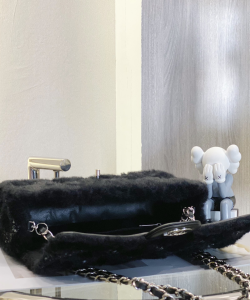 Essenceofluxury Womens Handbags Chanel Black Shearling Flap Bag A103PP1480 AA201976