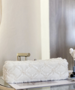 Essenceofluxury Womens Handbags Chanel White Shearling Flap Bag A103PP1480 AA201975