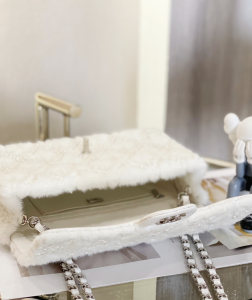 Essenceofluxury Womens Handbags Chanel White Shearling Flap Bag A103PP1480 AA201975