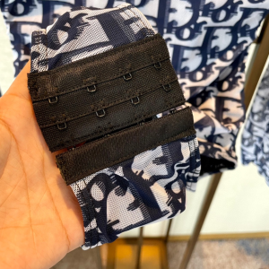 Essenceofluxury Free Gift Dior Oblique One Piece Swimsuit Bikini Blue SML A123PP100 AA202005