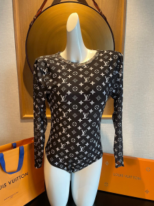 Louis Vuitton One Piece Swimsuit Bikini Black 