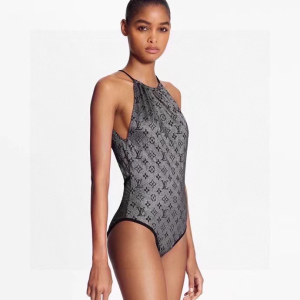 Essenceofluxury Free Gift Louis Vuitton One Piece Swimsuit Bikini Gray SML A123PP100 AA202002