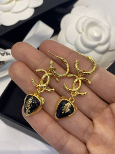 Chanel CC Logo Earrings 