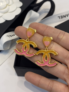 Chanel CC Logo Pendant Earrings 