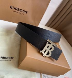 Burberry TB Belt Black Leather 35MM 