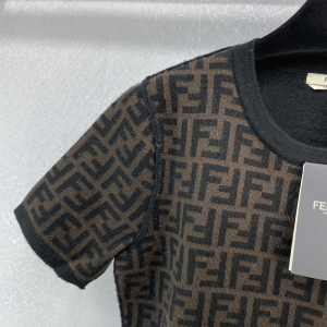 Essenceofluxury Womens Clothing Fendi Brown Wool Sweater SML A227PP580 AA202505