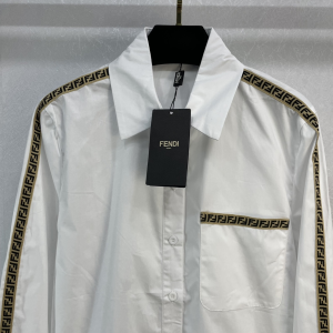 Essenceofluxury Womens Clothing Fendi White Cotton Shirt SML A227PP480 AA202503