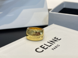 Essenceofluxury Womens Jewelry Celine Triomphe Bold Rings in Gold A39PP180 AA203221