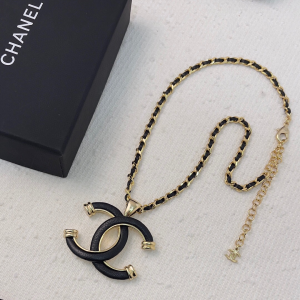 Chanel Black CC Pendant Necklaces 