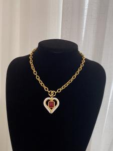 Essenceofluxury Womens Jewelry Chanel Heart Chain Pendant Necklaces A39PP280 AA203214