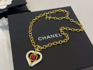 Essenceofluxury Womens Jewelry Chanel Heart Chain Pendant Necklaces A39PP280 AA203214