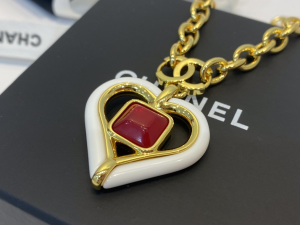 Essenceofluxury Womens Jewelry Chanel Heart Chain Pendant Necklaces A39PP280 AA203214