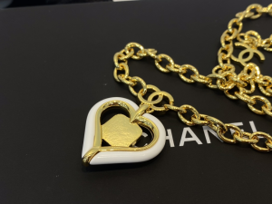 Essenceofluxury Womens Jewelry Chanel Heart Chain Pendant Necklaces A39PP280 AA203214