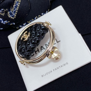 Essenceofluxury Womens Jewelry Chanel Micro Round Bag Brooch Black A152PP180 AA203723