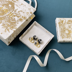 Essenceofluxury Womens Jewelry Dior Tribales Gray Earrings A205PP180 AA203873