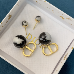 Essenceofluxury Womens Jewelry Dior Tribales Gray Earrings A205PP180 AA203873