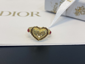 Dior Gold Heart Rings 