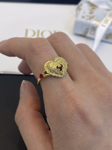 Essenceofluxury Womens Jewelry Dior Gold Heart Rings A39PP100 AA203897