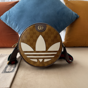 Adidas x Gucci Ophidia Small Shoulder Bag Beige and Brown GG Crystals Canvas Adidas x Gucci Ophidia Small Shoulder Bag Beige and Brown GG Crystals Canvas