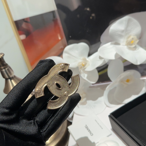 Essenceofluxury Womens Jewelry Chanel CC Logo Crystals Brooch Blue A173PP280 AA204310