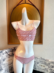 Dior Pink Oblique Swimsuit Bikini 