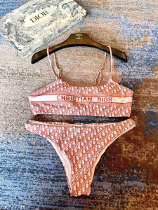 Essenceofluxury Free Gift Dior Pink Oblique Swimsuit Bikini SML A123PP90 AA204735