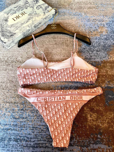 Essenceofluxury Free Gift Dior Pink Oblique Swimsuit Bikini SML A123PP90 AA204735