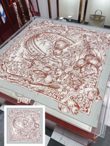Dior Cashmere Silk Shawl Scarf 