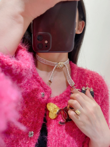 Essenceofluxury Womens Jewelry Chanel Pearls Bow Choker Necklace A152PP380 AA205031