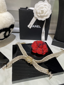 Essenceofluxury Womens Jewelry Chanel Pearls Bow Choker Necklace A152PP380 AA205031