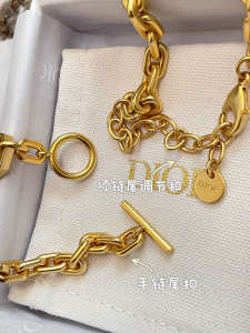 Essenceofluxury Womens Jewelry Dior Gold Chain Bracelet A152PP180 AA205030